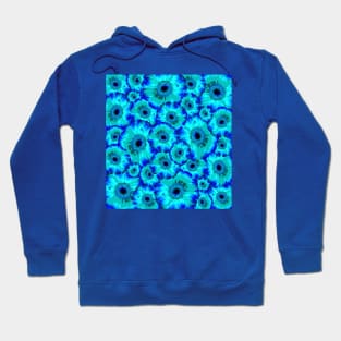 Blue floral pattern Hoodie